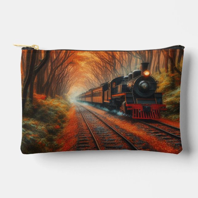 classic Autumn train Accessory Pouch (Front)