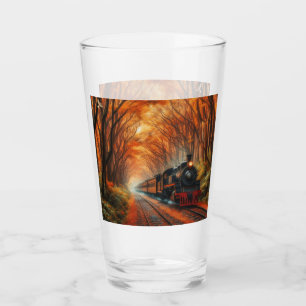 classic Autumn train Glass