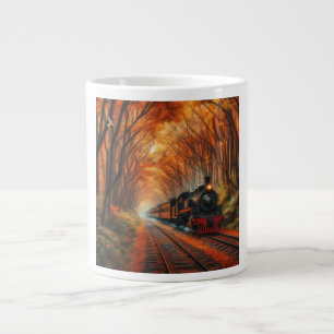 classic Autumn train Large Coffee Mug