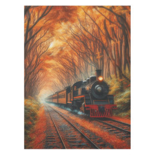 classic Autumn train Tablecloth