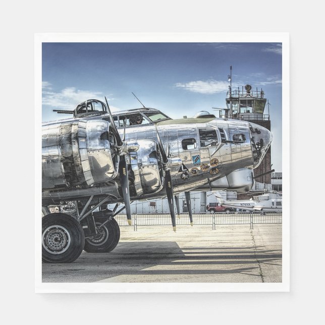 Classic b-17 wwii bomber napkin (Front)