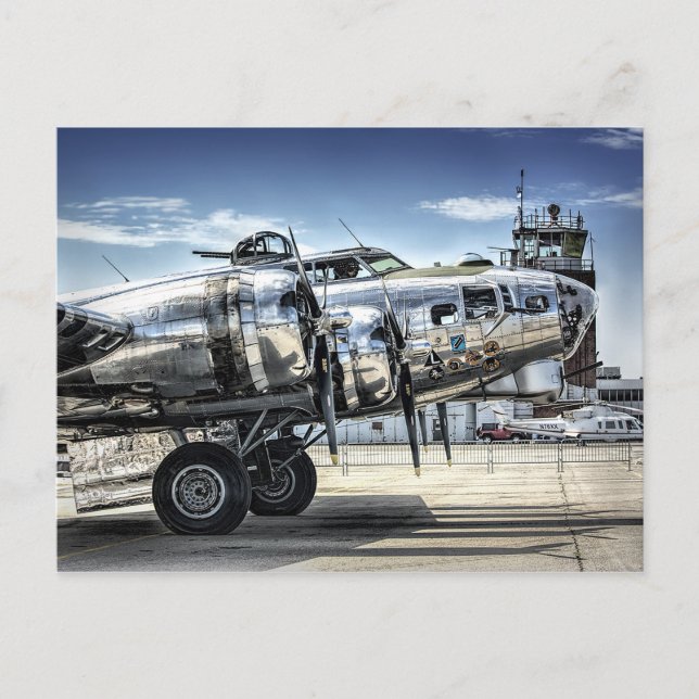 Classic b-17 wwii bomber postcard (Front)