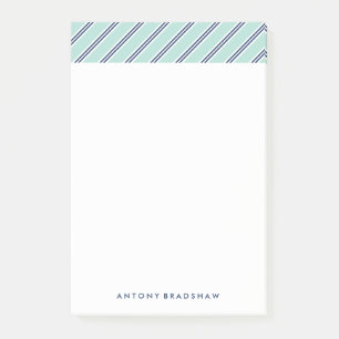 Classic Baby Blue Stripes Post-it Notes
