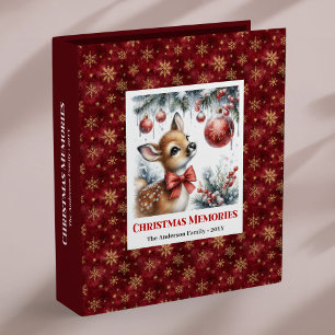 Classic Baby Fawn Winter Scene Christmas Photo Binder