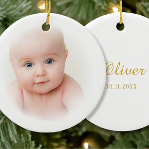 Classic Baby Photo Ceramic Ornament