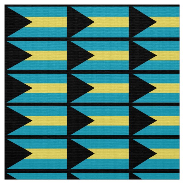 Classic Bahamian Flag Fabric (Swatch)