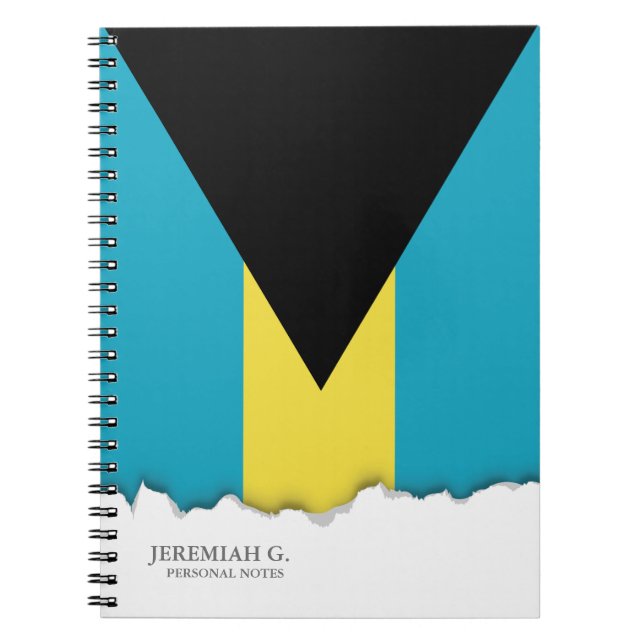 Classic Bahamian Flag Notebook (Front)