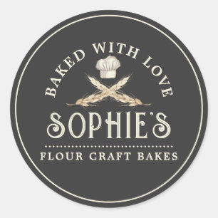 Classic Baker Logo Pâtisserie Chef Étiquette de pr