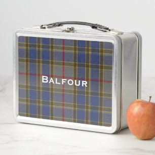 Classic Balfour Tartan Plaid Custom Metal Lunch Box