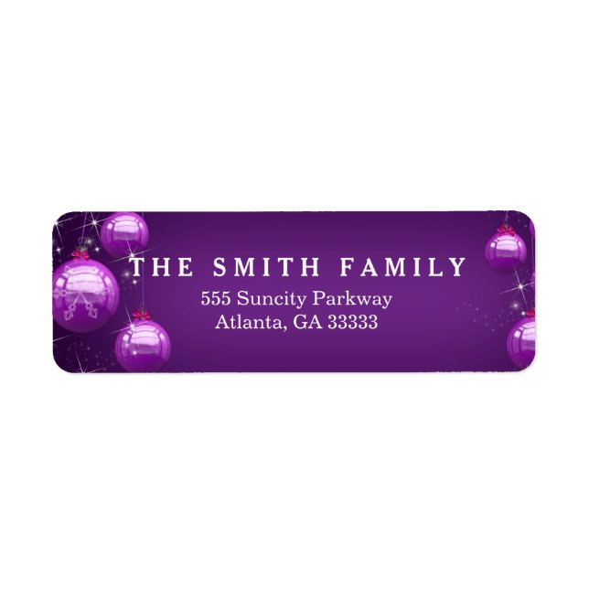 Classic Balls Modern Purple Christmas (Front)