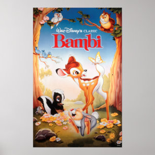 Classic Bambi Cover Art Poster