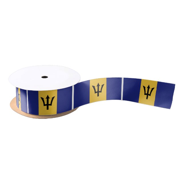 Classic Barbados Flag Satin Ribbon (Spool)