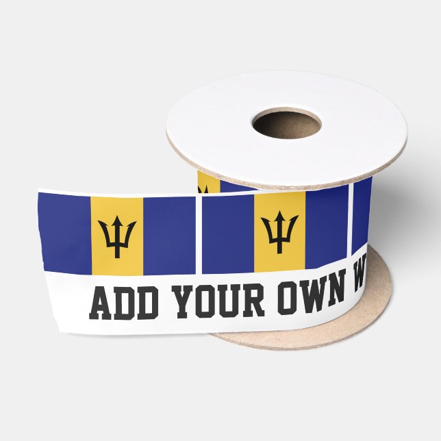 Classic Barbados Flag Satin Ribbon (Spool)