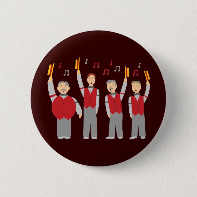 Classic Barbershop Quartet 2 Inch Round Button (Front)
