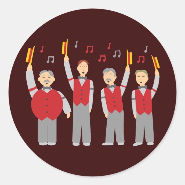 Classic Barbershop Quartet Classic Round Sticker (Front)