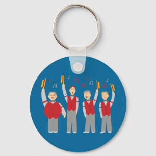 Classic Barbershop Quartet Keychain