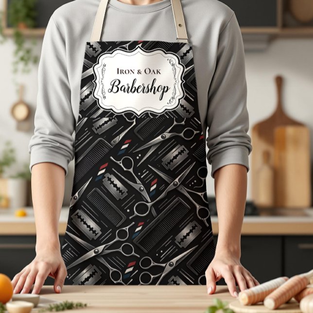 Classic Barbershop Tools Vintage Style Apron (Creator Uploaded)