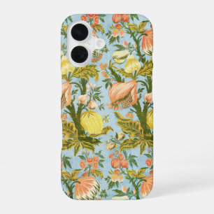 Classic Baroque Floral Fruit Damask Textile iPhone 16 Case