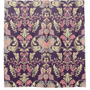 Classic baroque, vintage floral wallpaper.