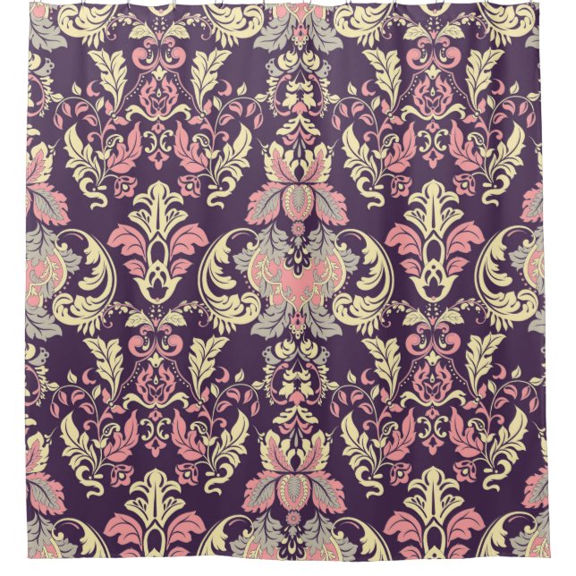 Classic baroque, vintage floral wallpaper. (Front)
