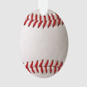 Classic Baseball and Softball Red Stitching Ornament