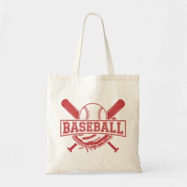 Classic Baseball Emblem Tote Bag (Front)