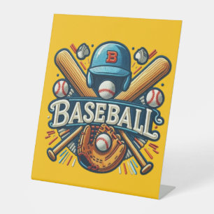 Classic Baseball Essentials / Stylish Retro Legend Pedestal Sign