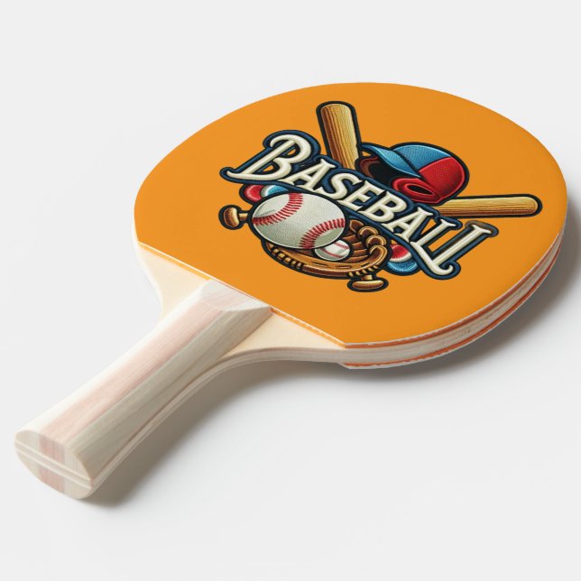 Classic Baseball Essentials / Stylish Retro Legend Ping Pong Paddle (Front Angle)