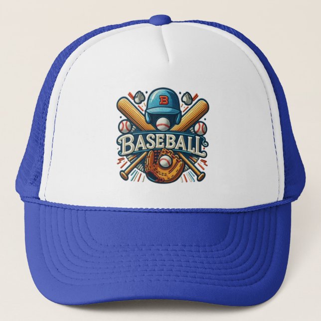 Classic Baseball Essentials / Stylish Retro Legend Trucker Hat (Front)