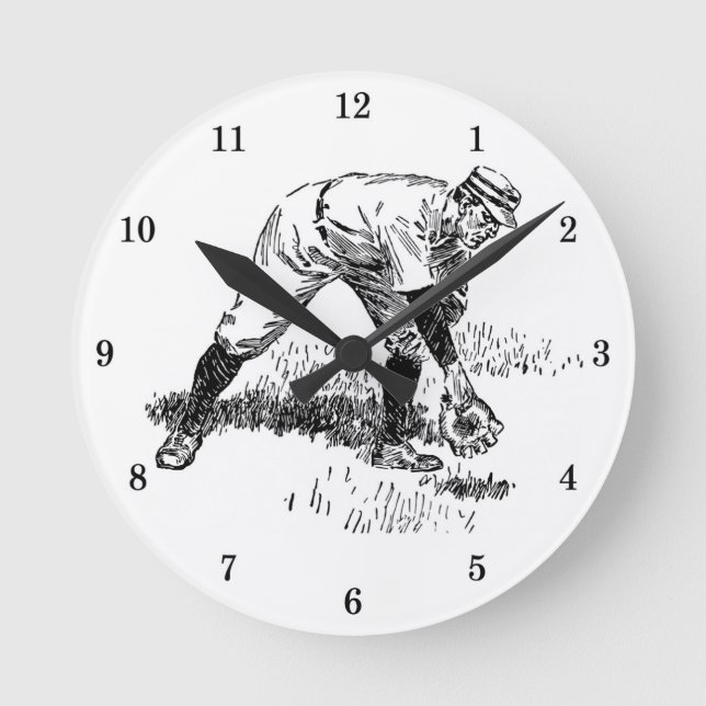 Classic Baseball Wall Clock (Front)