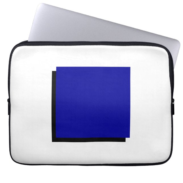 Classic Bauhaus Design Blue Square Laptop Sleeve (Front)