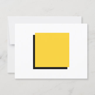 Classic Bauhaus Geometric Art Yellow Square Postcard
