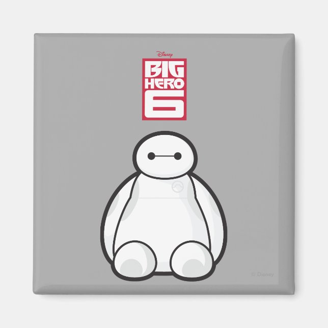 Classic Baymax Sitting Graphic Magnet (Front)