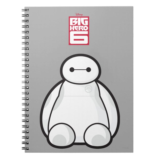 Classic Baymax Sitting Graphic Notebook (Front)