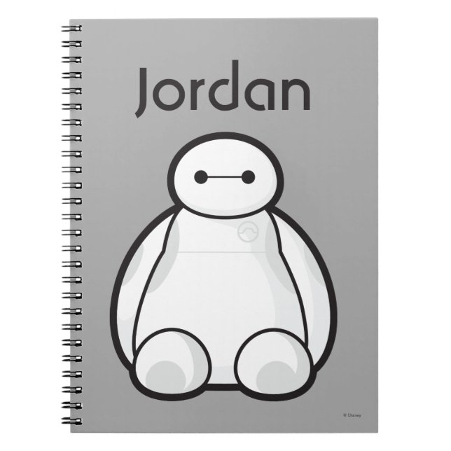 Classic Baymax Sitting Graphic - Personalized Notebook (Front)