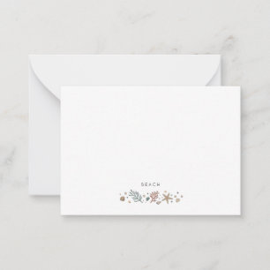 Classic Beach Personalized 5x7 Stationery Card
