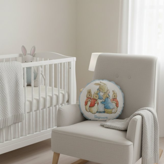 Classic Beatrix Potter Peter the Rabbit Round Pillow (Creator Uploaded)
