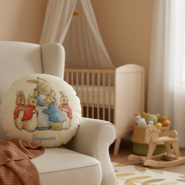 Classic Beatrix Potter Peter the Rabbit Round Pillow (Creator Uploaded)
