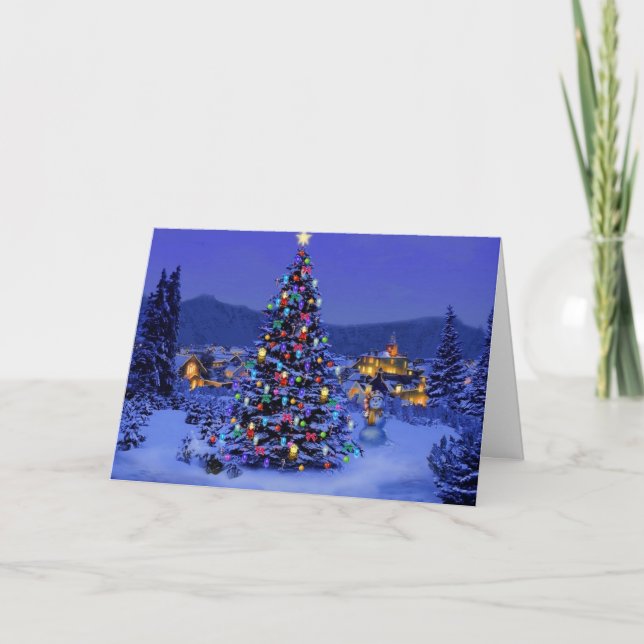 Classic, beautiful vintage Christmas picture Holiday Card (Front)