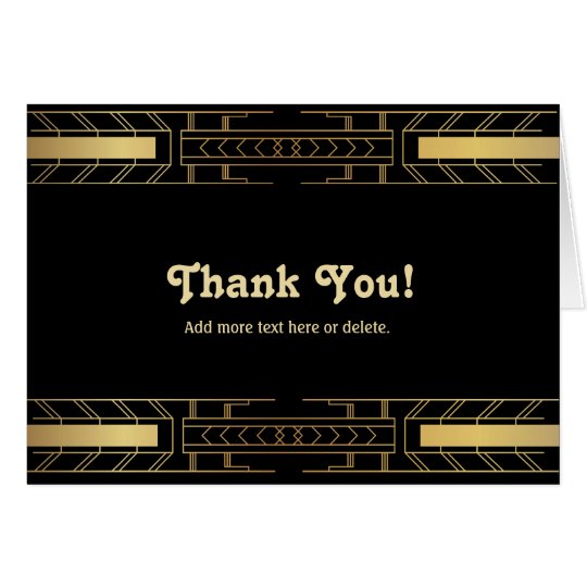 Classic Beauty Art Deco - Thank You Card