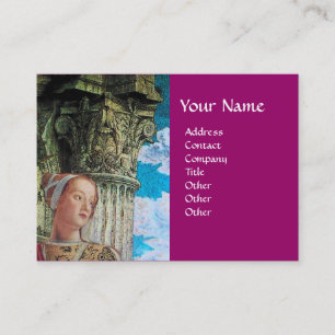 CLASSIC BEAUTY MONOGRAM antique bright blue purple Business Card
