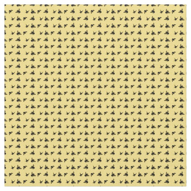 Classic Bee Print Bees Fabric CUSTOMIZE THE COLOR (Close Up)