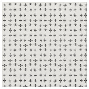 Classic Bees Print Pattern CUSTOM BG COLOR Fabric