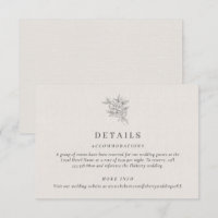 Classic Beige Botanical Wedding Details