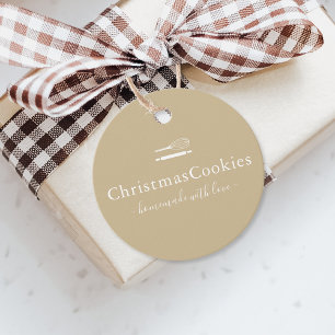 Classic Beige Holiday Handmade Baking Gift Favour Tags