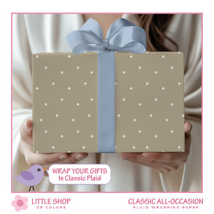 Classic Beige Polka Dot Wrapping Paper