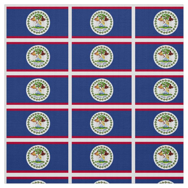 Classic Belize Flag Fabric (Swatch)