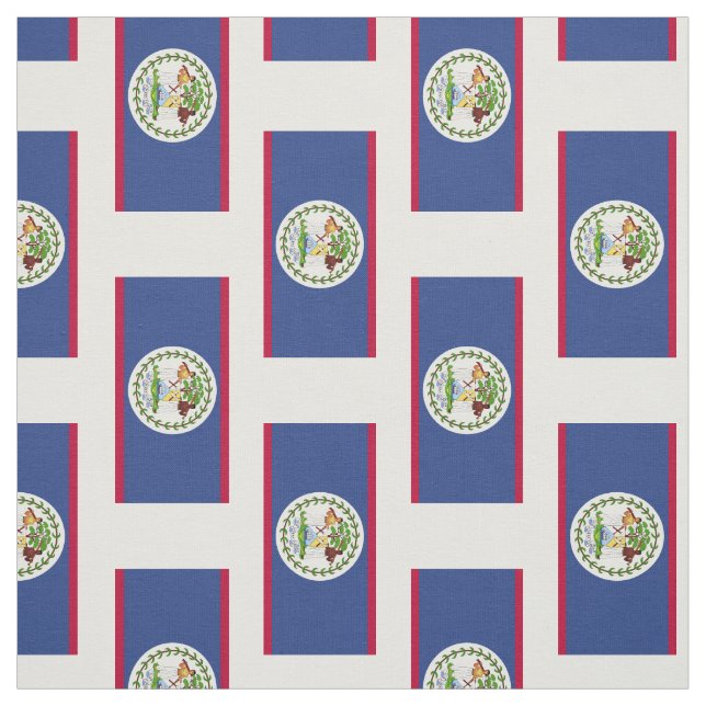Classic Belize Flag Fabric (Swatch)