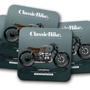 Classic Bike Coaster   Motorcycle Coaster Set 