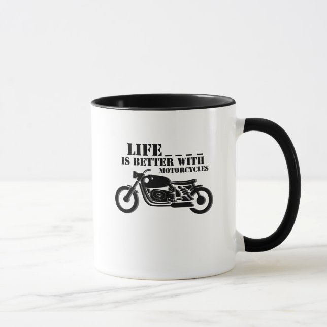 Classic Biker Life Is Better With Motorcycle Mug (Right)